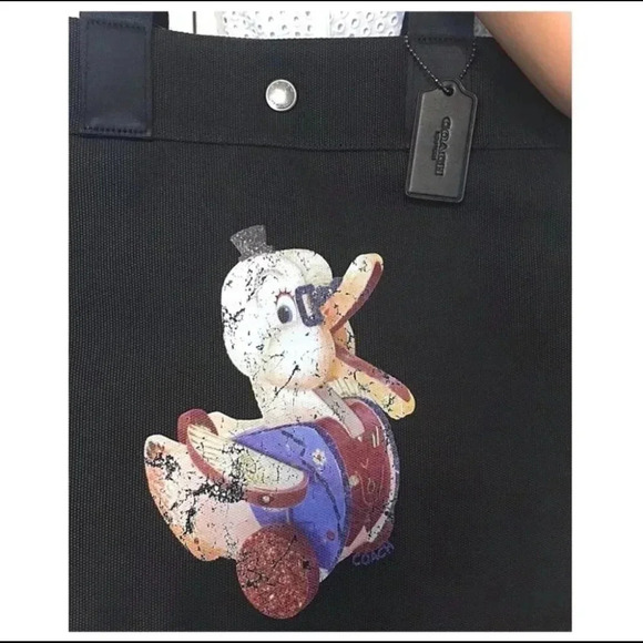 COACH Diaper Bag Shopper or Travel Black Bag Dr Doodle Duck Fisher Price Bag - Picture 8 of 10